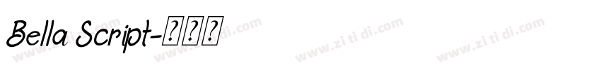 Bella Script字体转换